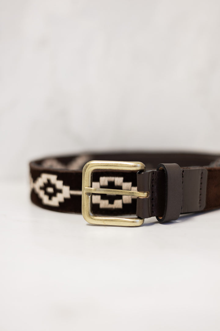 PAMPEANO Confianza Belt Brown Suede