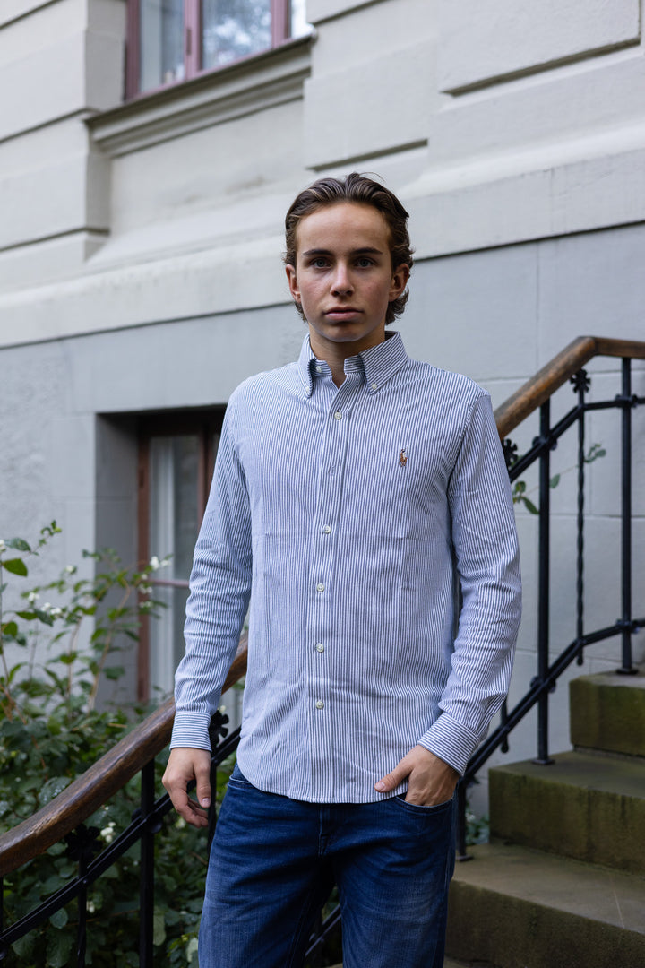 POLO RAPLH LAUREN Striped Knit Oxford Shirt