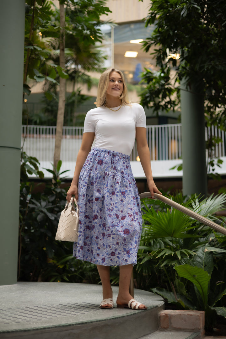 Rosen Cotton Midi Skirt