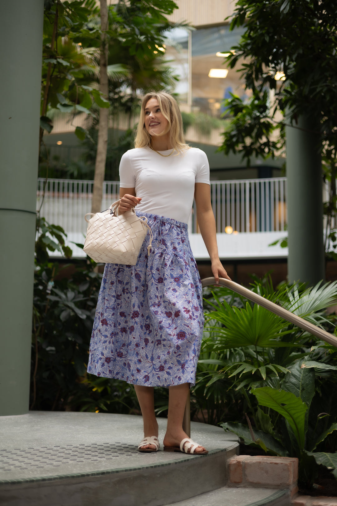 Rosen Cotton Midi Skirt