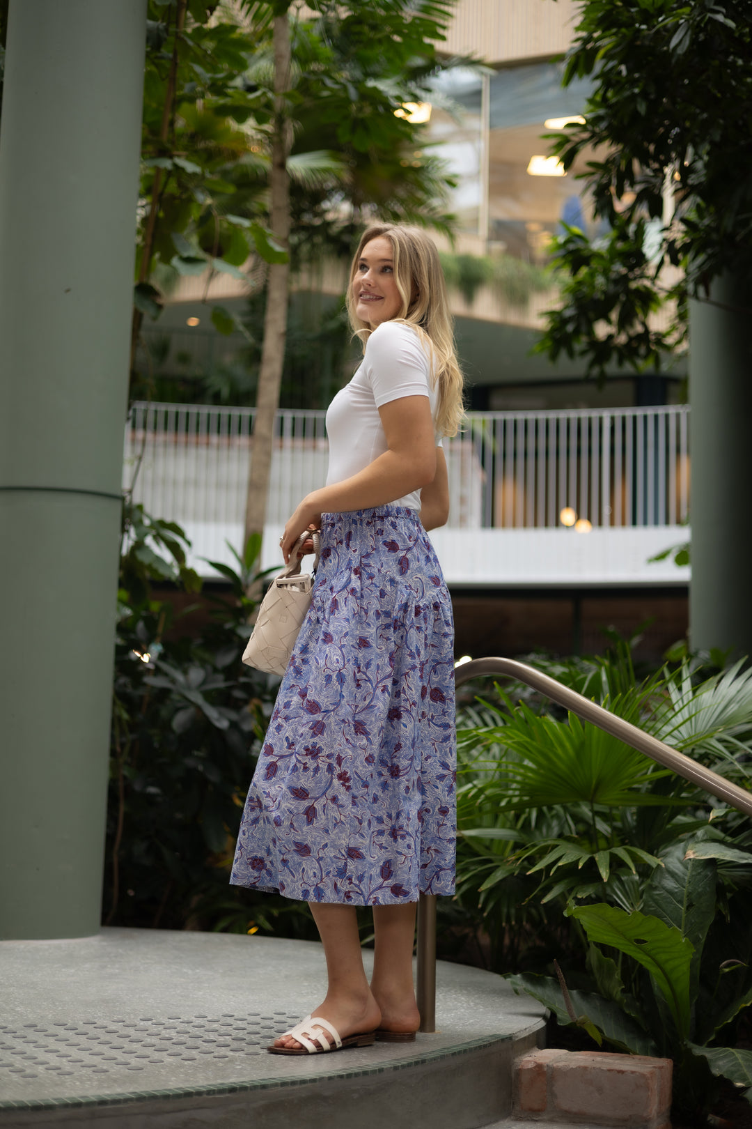 Rosen Cotton Midi Skirt