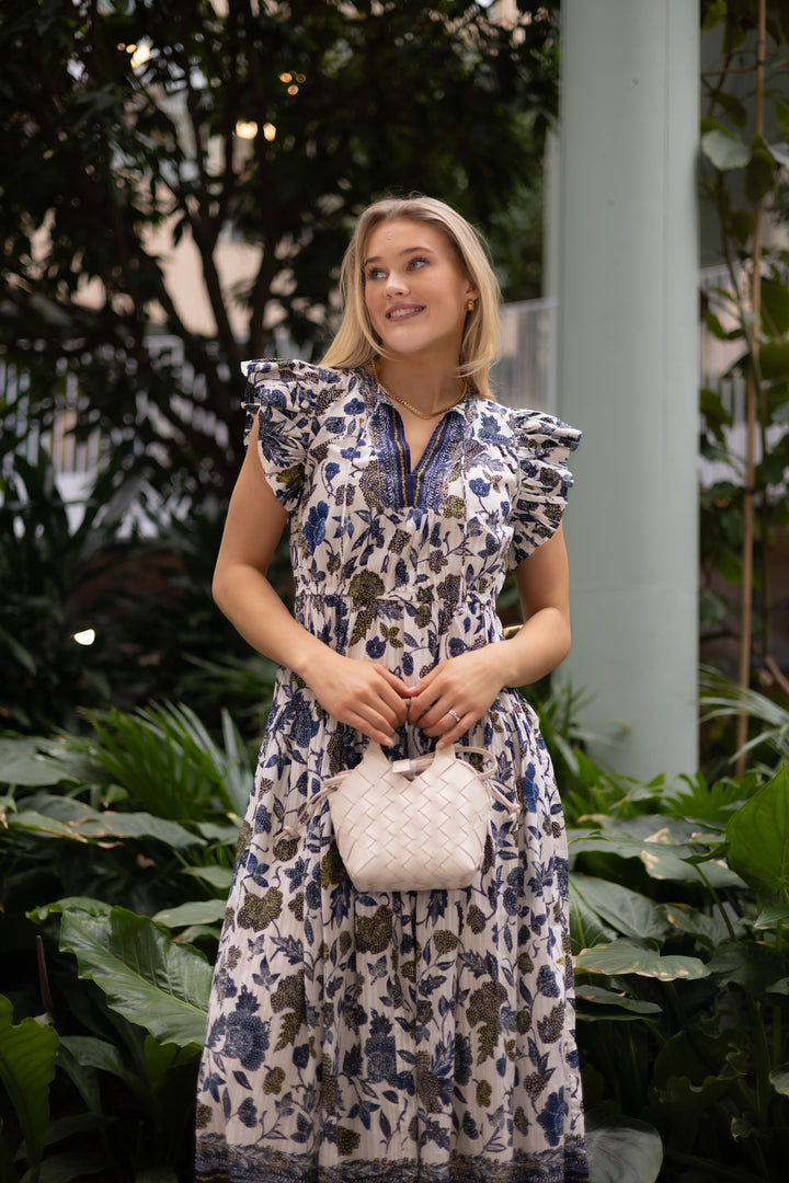 Kairi Flutter Sleeve Midi Dress