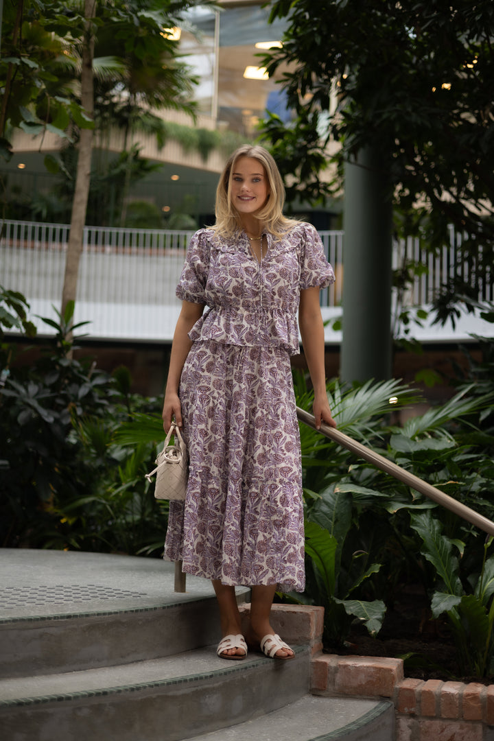 Nessa Cotton Midi Skirt