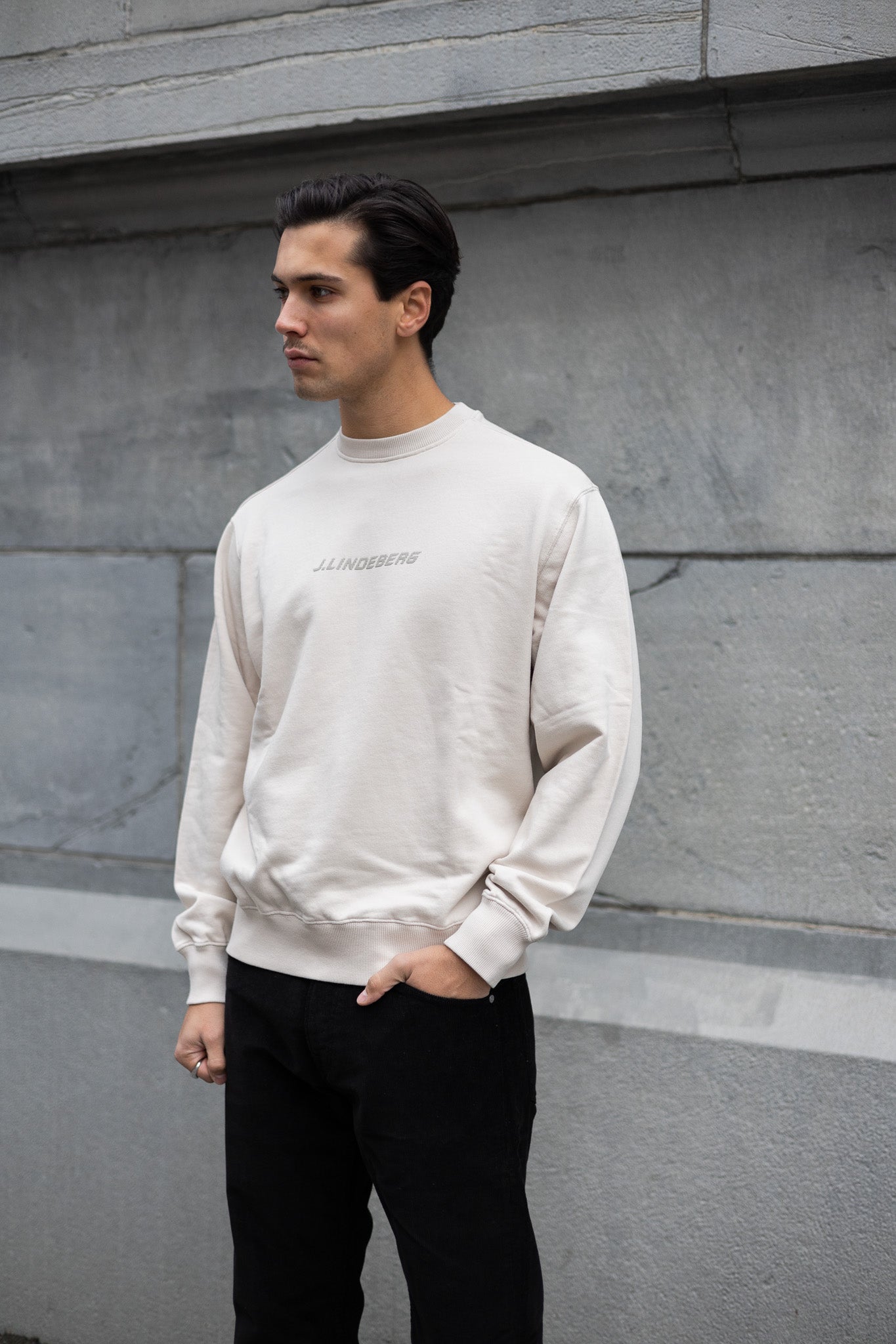 J.Lindeberg Callan Logo Crew Neck – Høyer Trondheim/Høyer