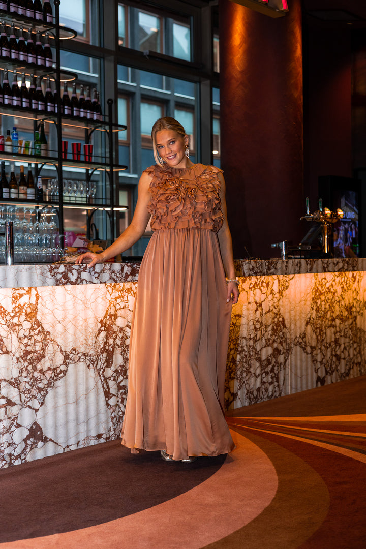 Byzantine Silk Backless Gown