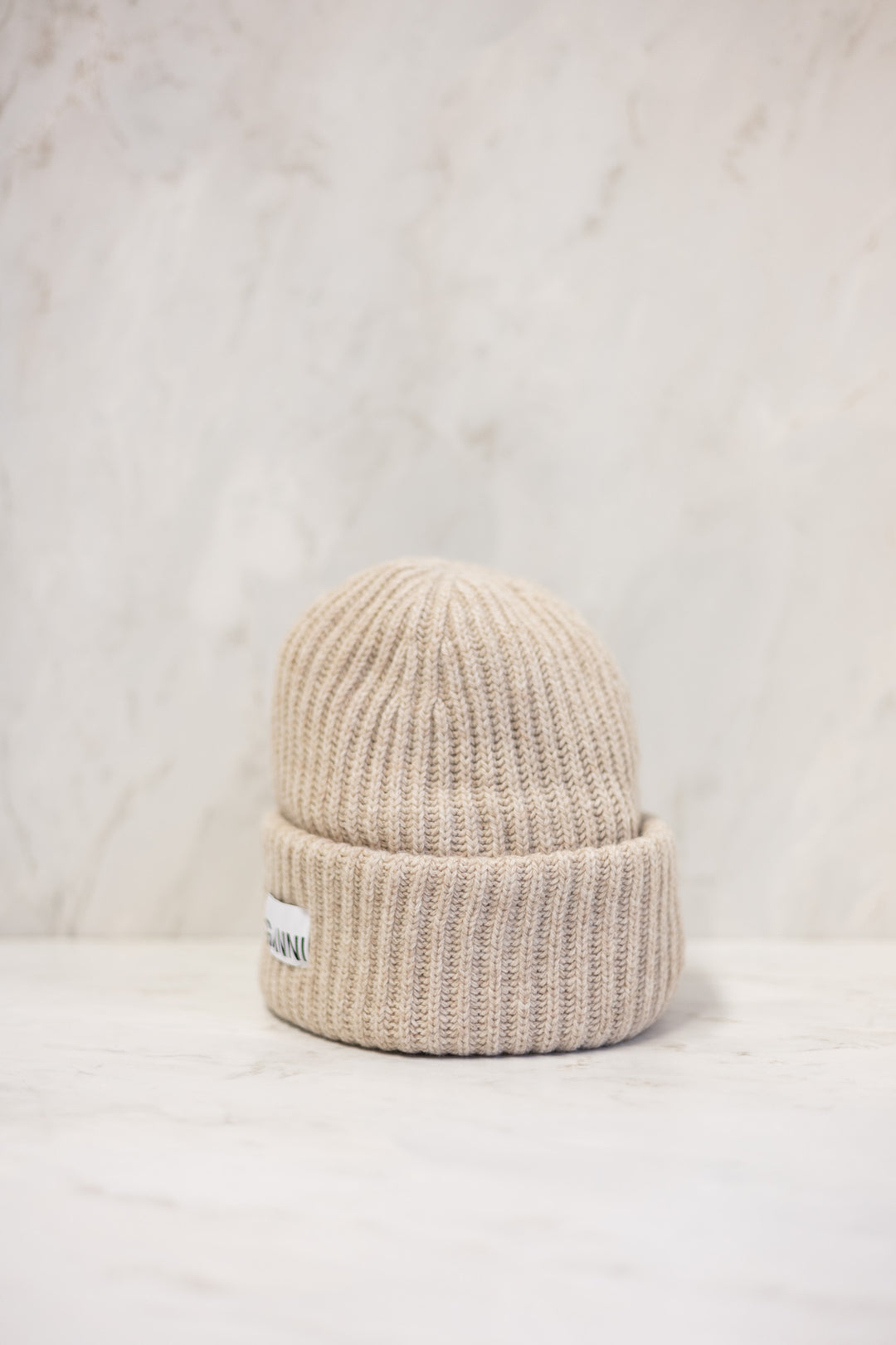 GANNI Structured Rib Beanie