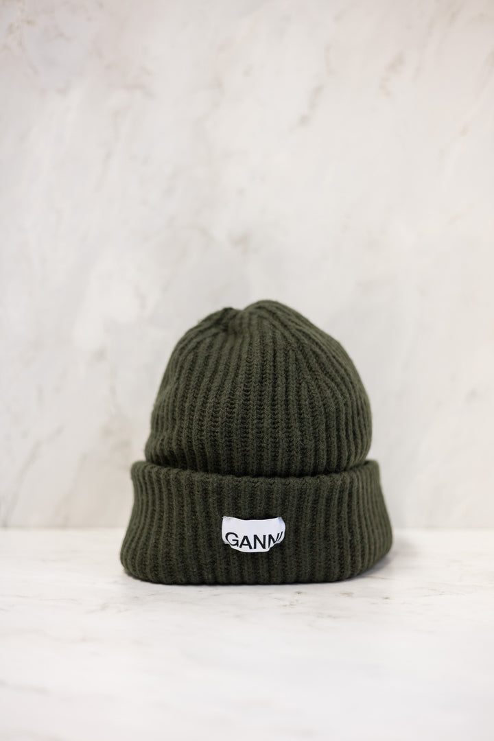 GANNI Structured Rib Beanie