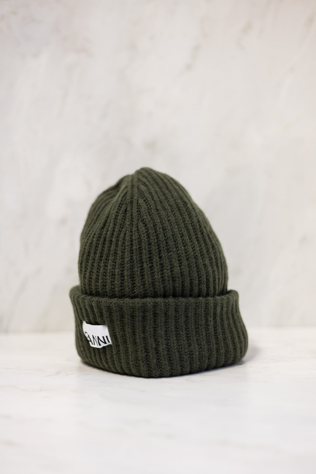 GANNI Structured Rib Beanie