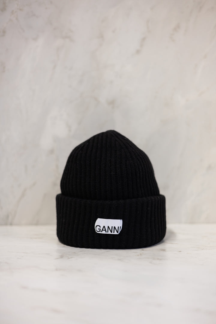 GANNI Structured Rib Beanie