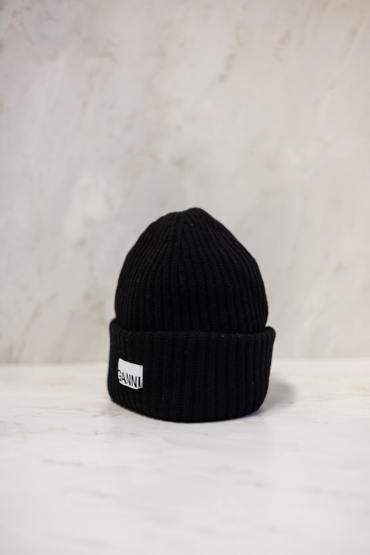 GANNI Structured Rib Beanie