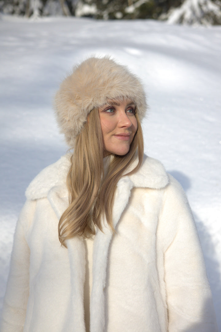 Isabella Fuskepels Hatt Lys Beige