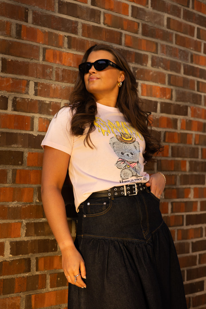 Basic cotton Jersey T-shirt Cowboy Bear Print