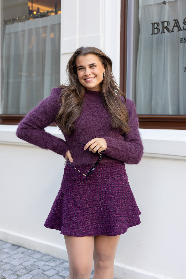 Hairy Knit Fitted Sweater