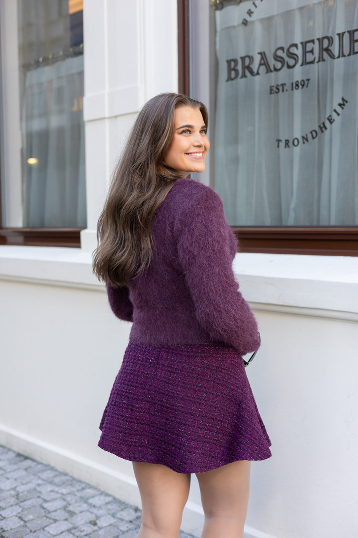 Hairy Knit Fitted Sweater