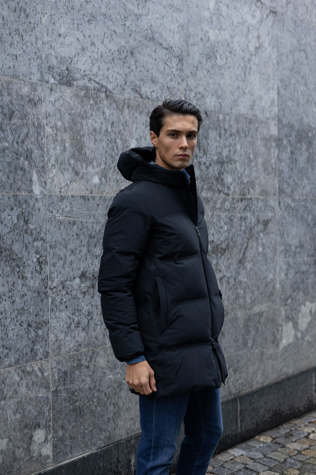 Men`s Woven Half Coat