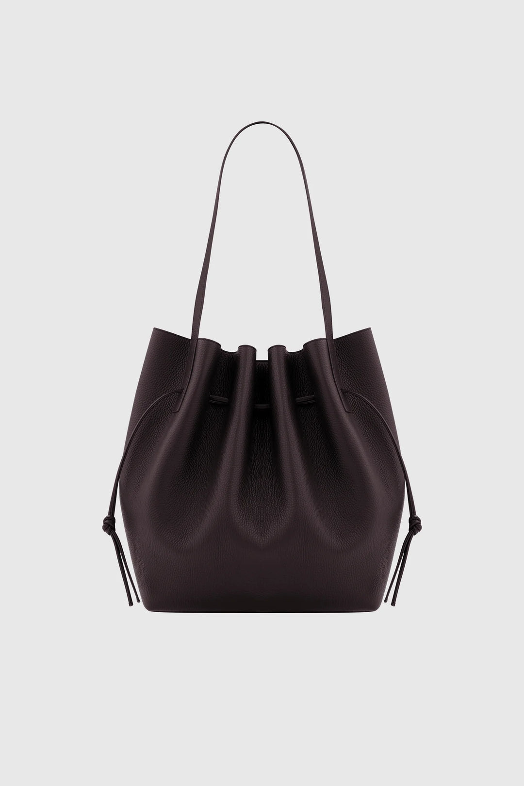 SCALLOP TOTE PEBBLE GRAIN LEATHER