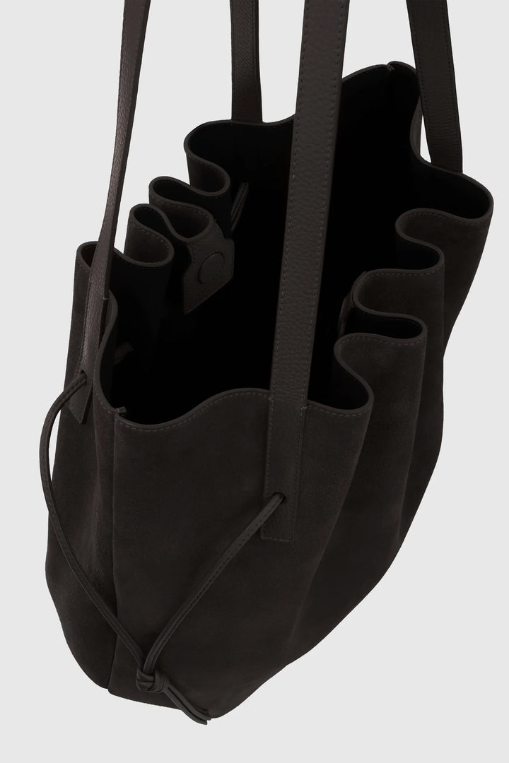 SCALLOP TOTE SUEDE LEATHER