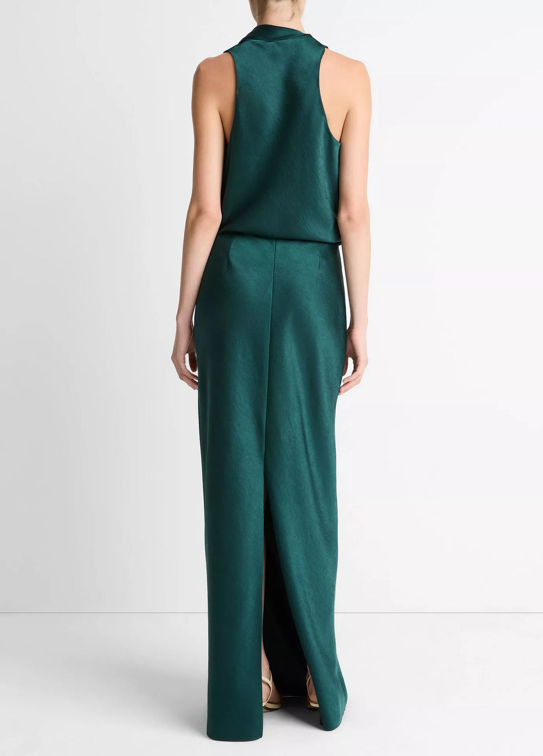 FLUID SATIN SCARF TOP