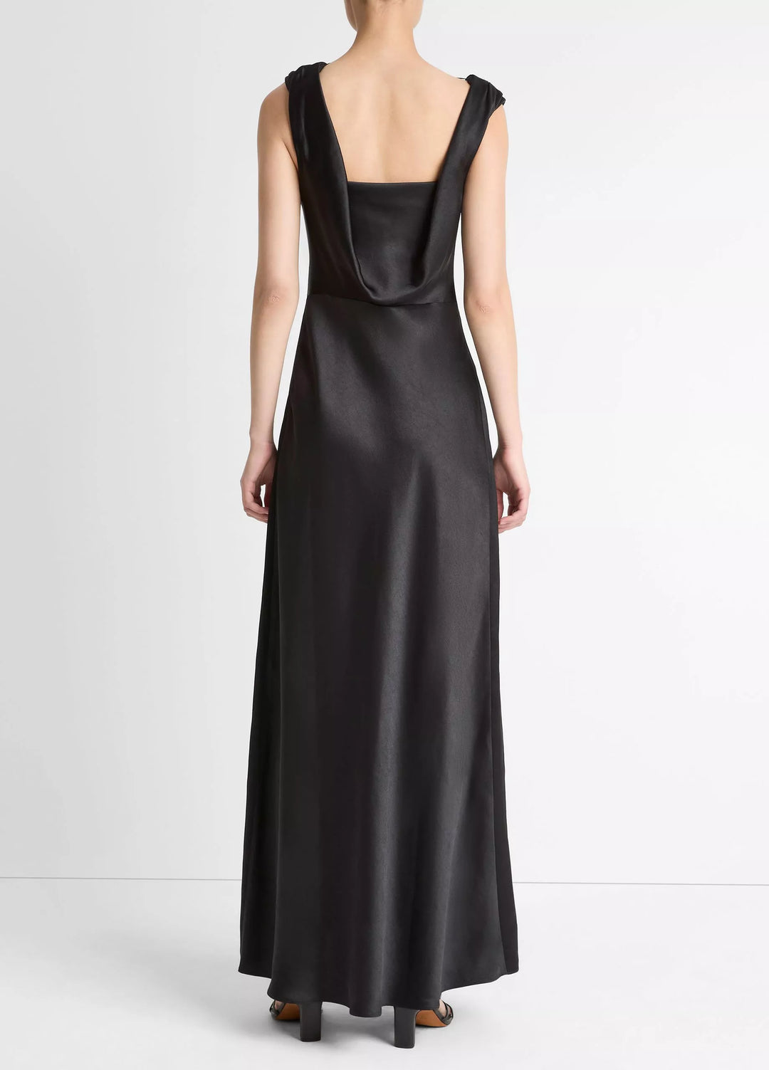 DRAPED COWL MAXI DRESS