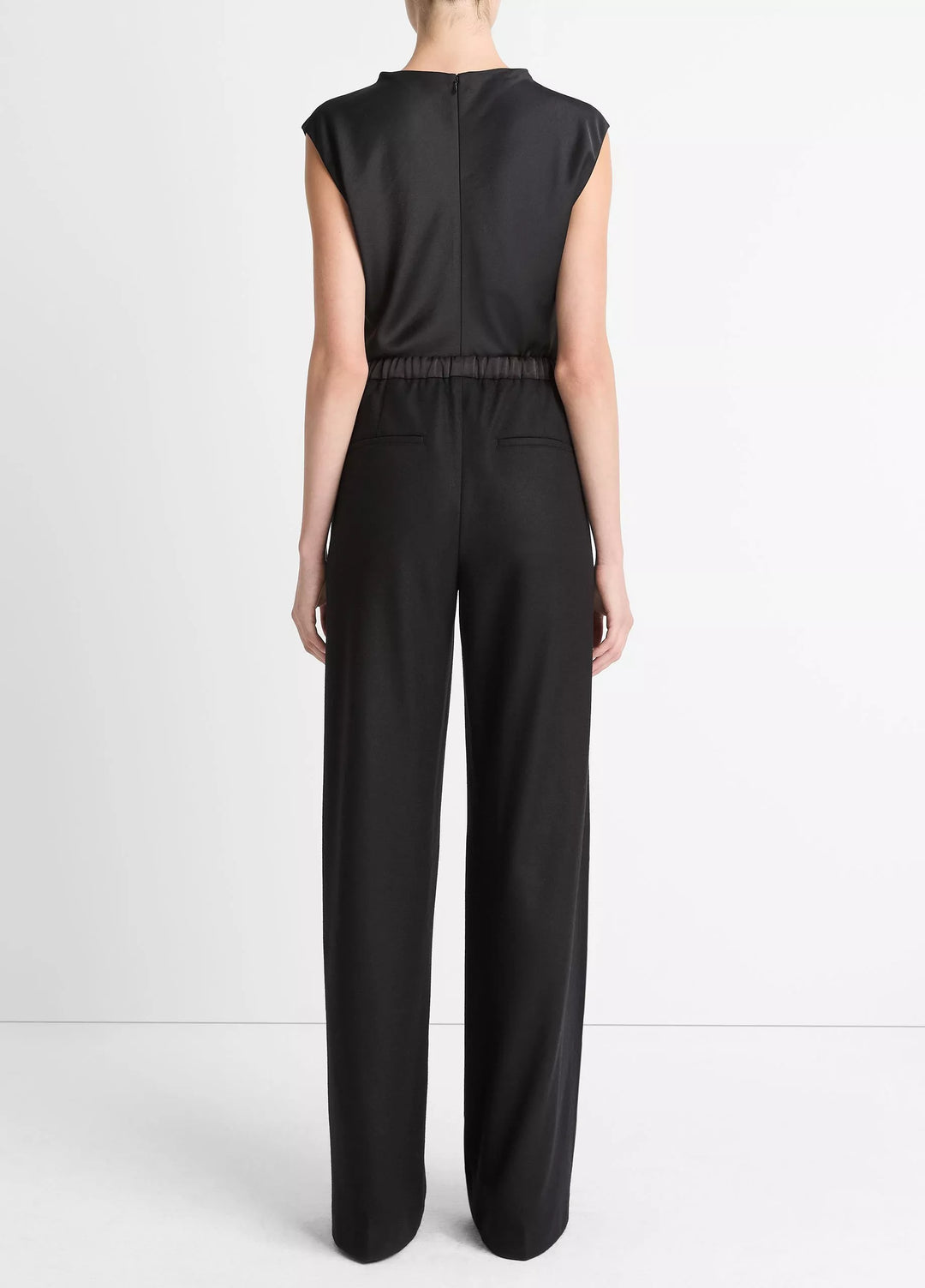 MID RISE SATIN COMBO PULL ON PANT