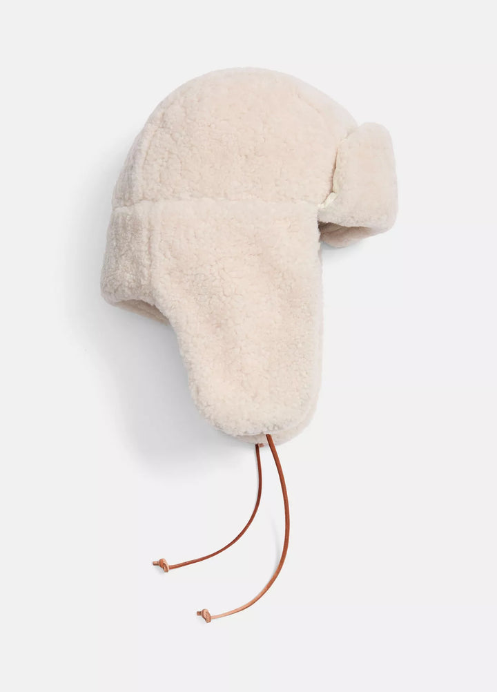 VINCE SHEARLING BOMBER HAT