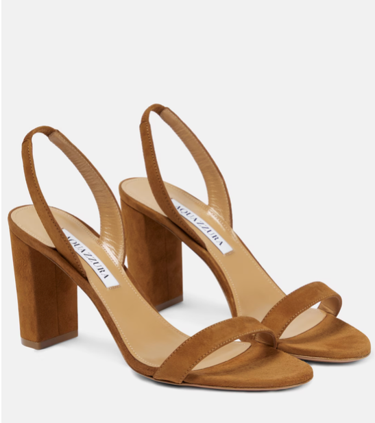 AQUAZZURA SO NUDE BLOCK SANDAL 85