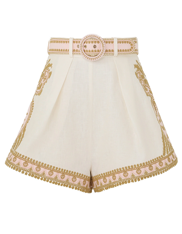 ZIMMERMANN Waverly Embroidered Tuck Short