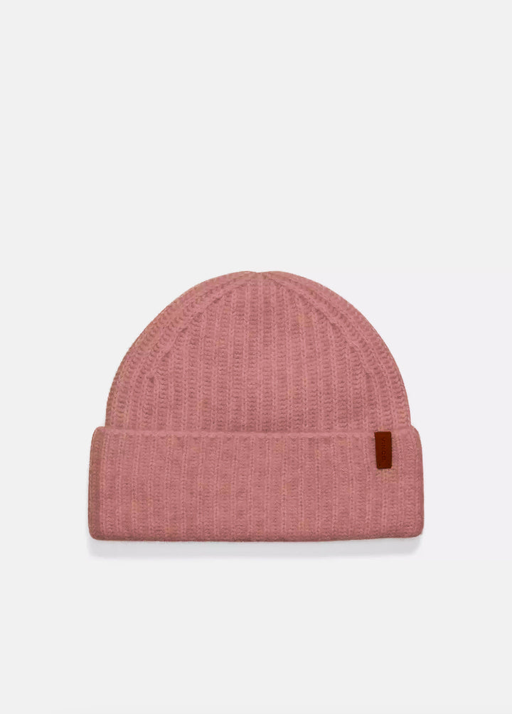 VINCE BOILED CASHMERE CHUNKY HALF KNIT HAT