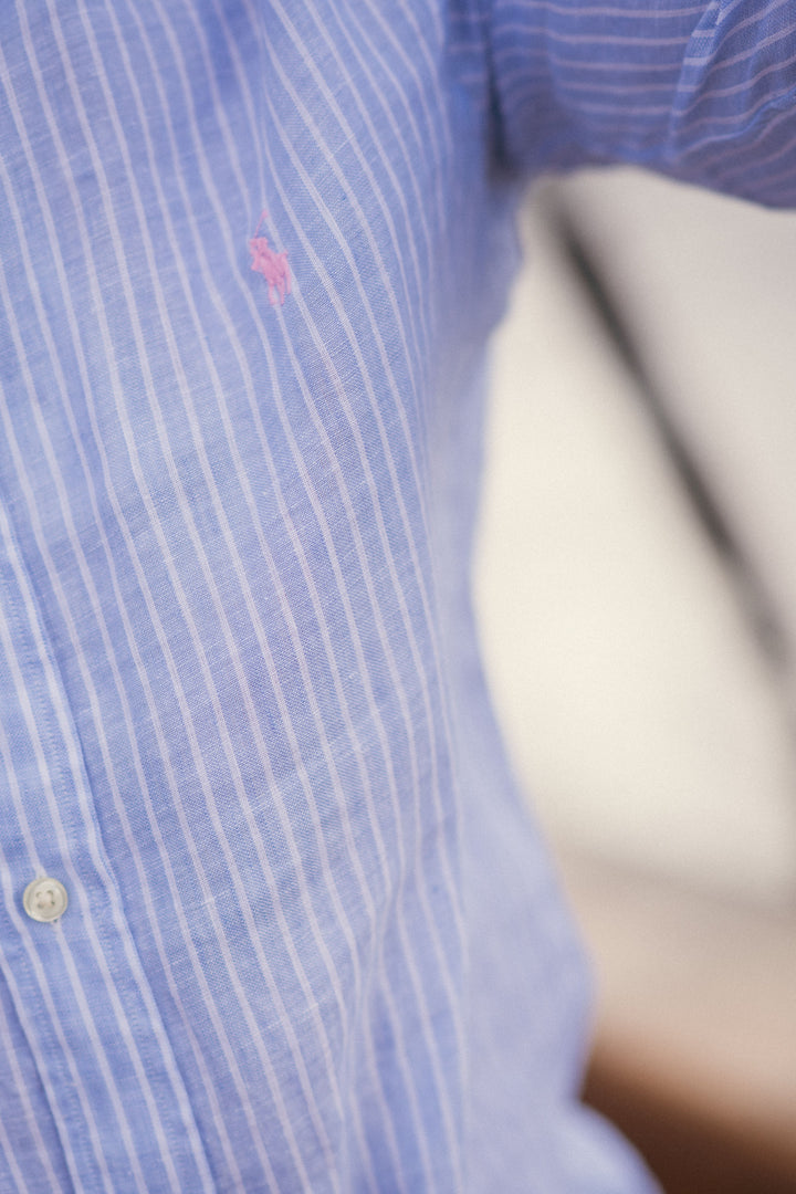 Custom Fit Striped Linen Shirt