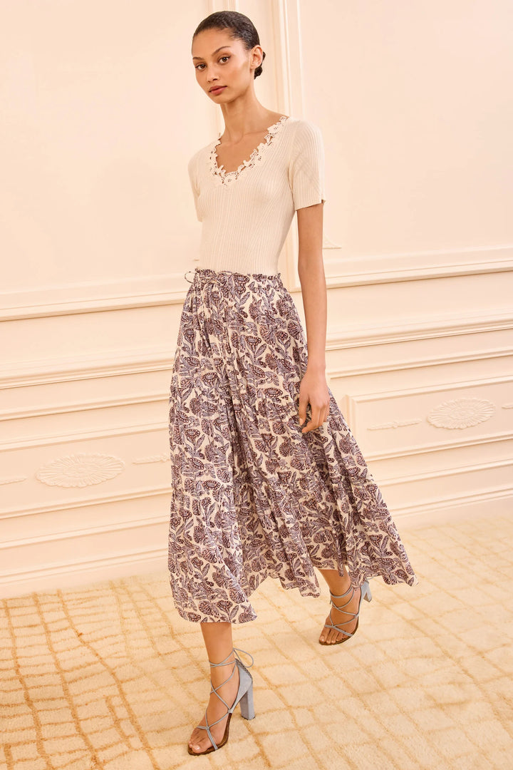 Nessa Cotton Midi Skirt