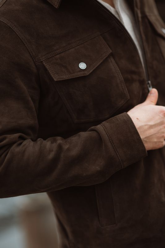 SUEDE ZIP JACKET