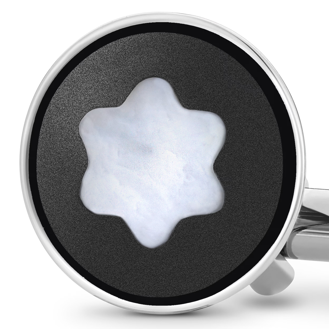 Cufflinks Star black PVD MOP