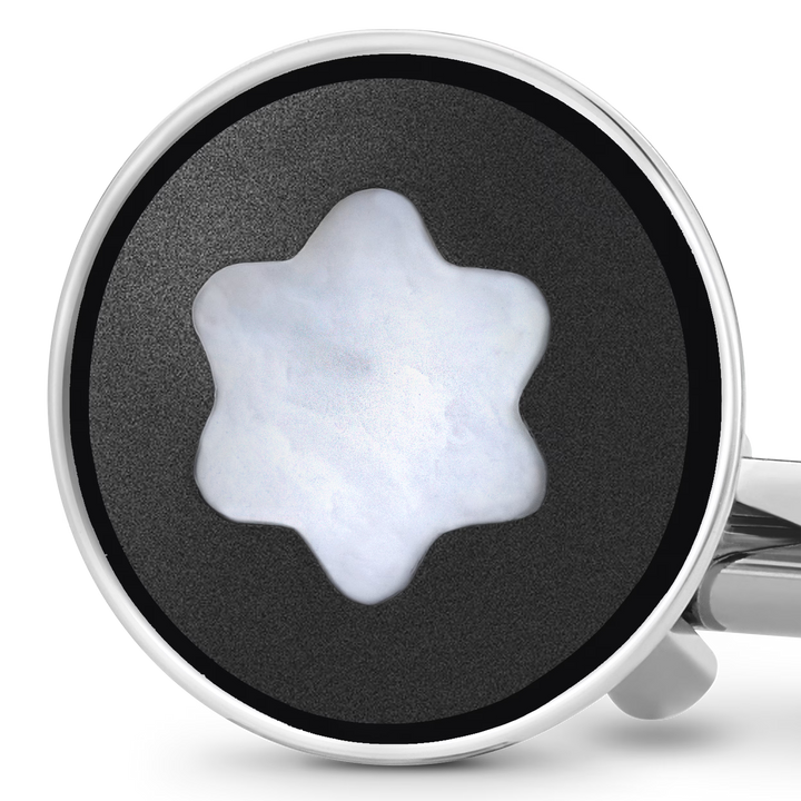 Cufflinks Star black PVD MOP