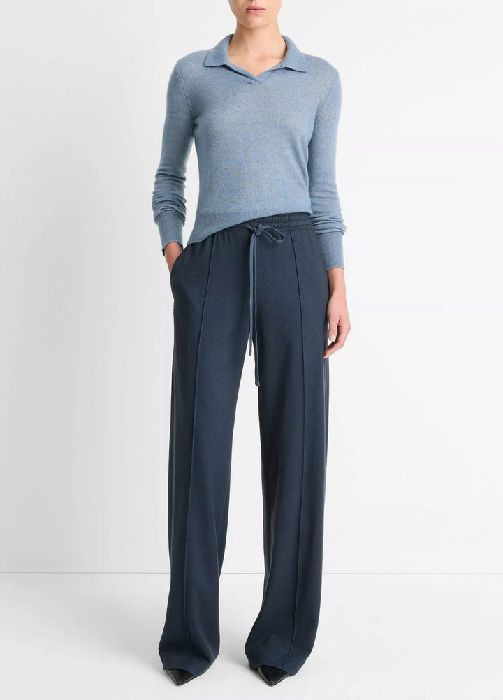 VINCE MID RISE DRAWSTRING PULL ON PANT