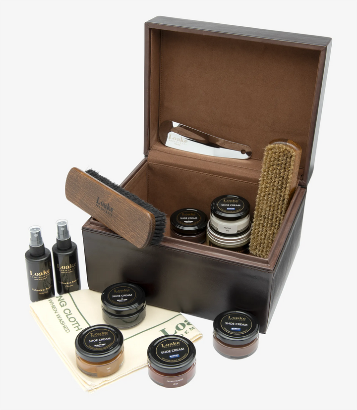 Leather Valet Box Dark Brown