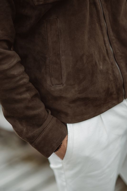 SUEDE ZIP JACKET