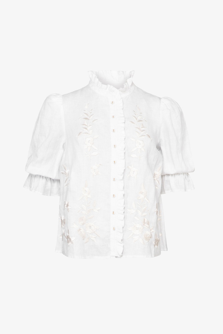 Linen Embroidered Blouse