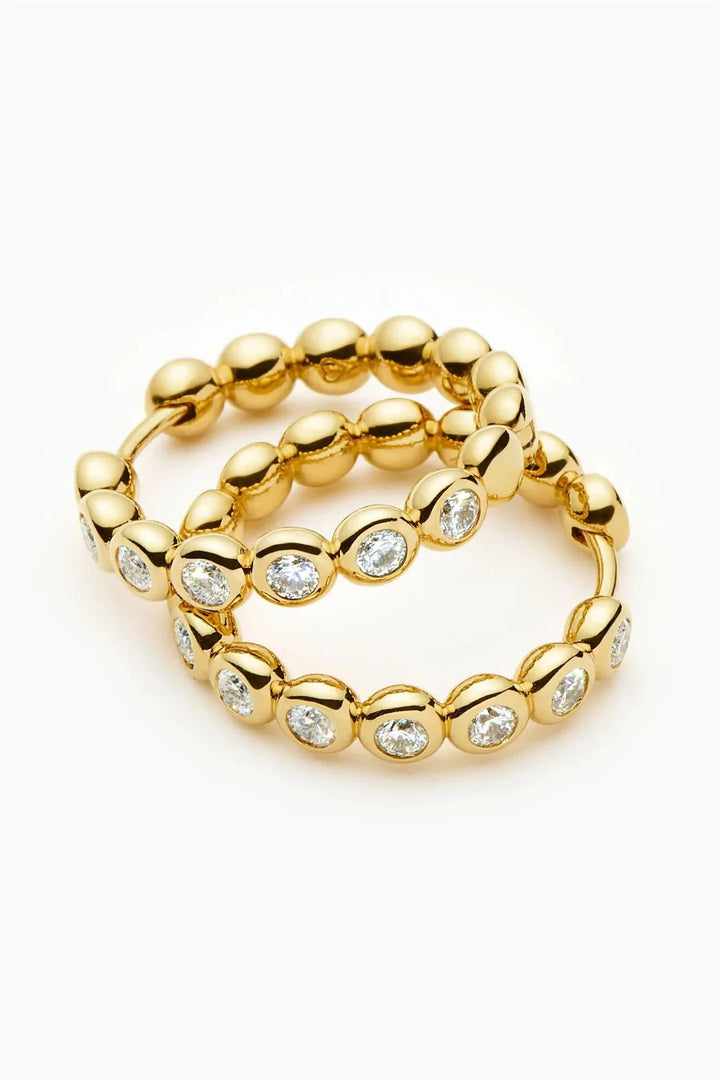 TENNIS MEDIUM HOOP EARRINGS