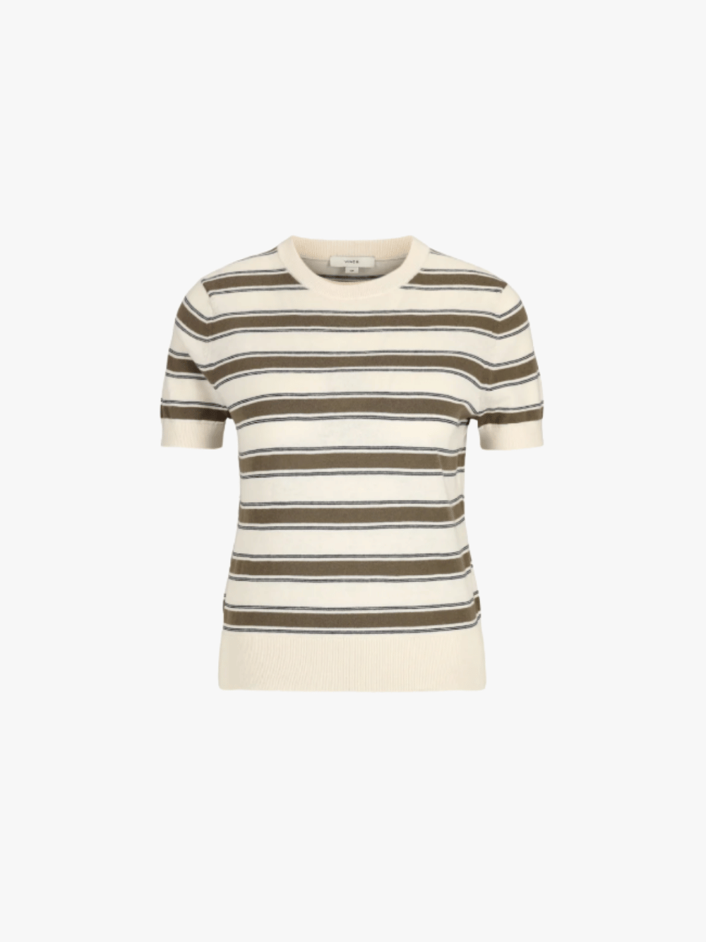 STRIPED CASH BLEND TEE