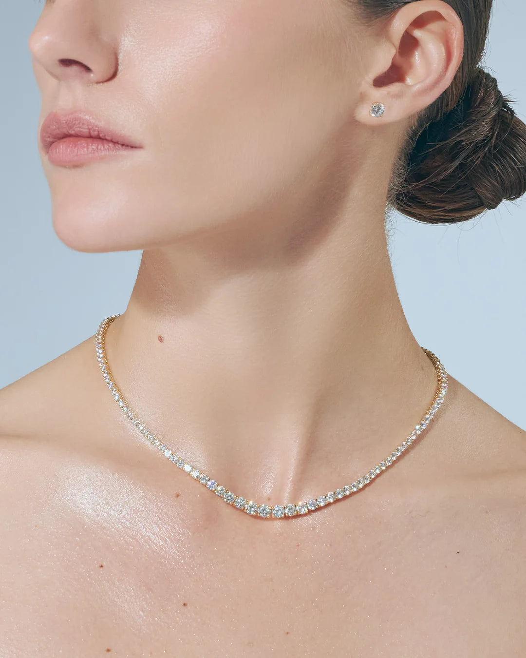 Dropped Tennis necklace