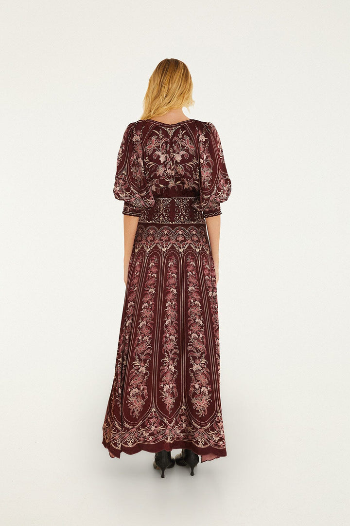 LIZ BURGUNDY MAXI DRESS