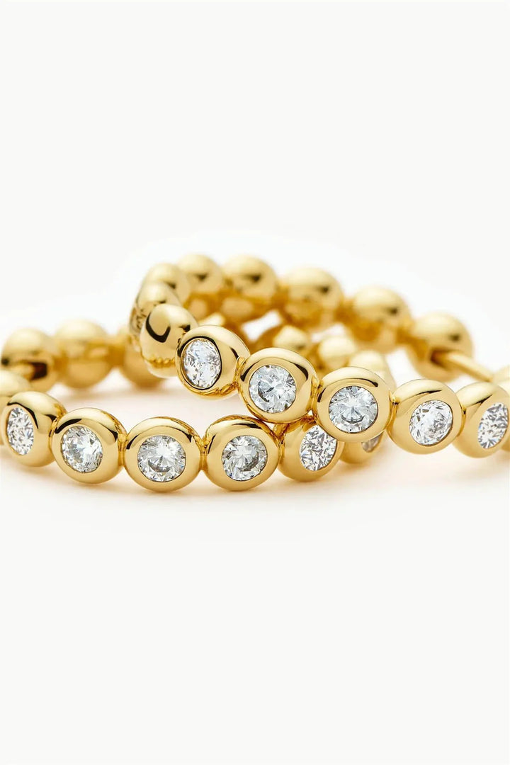 TENNIS MEDIUM HOOP EARRINGS