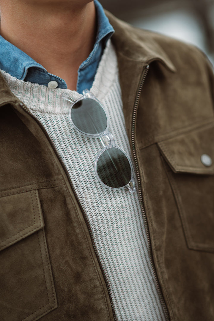 SUEDE ZIP JACKET