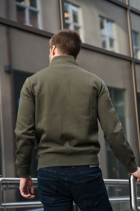 Double-Knit Quarter-Zip Pullover