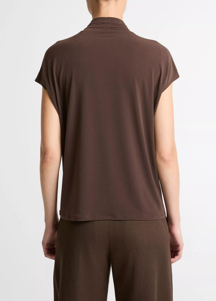CAP SLV TWIST NK TOP