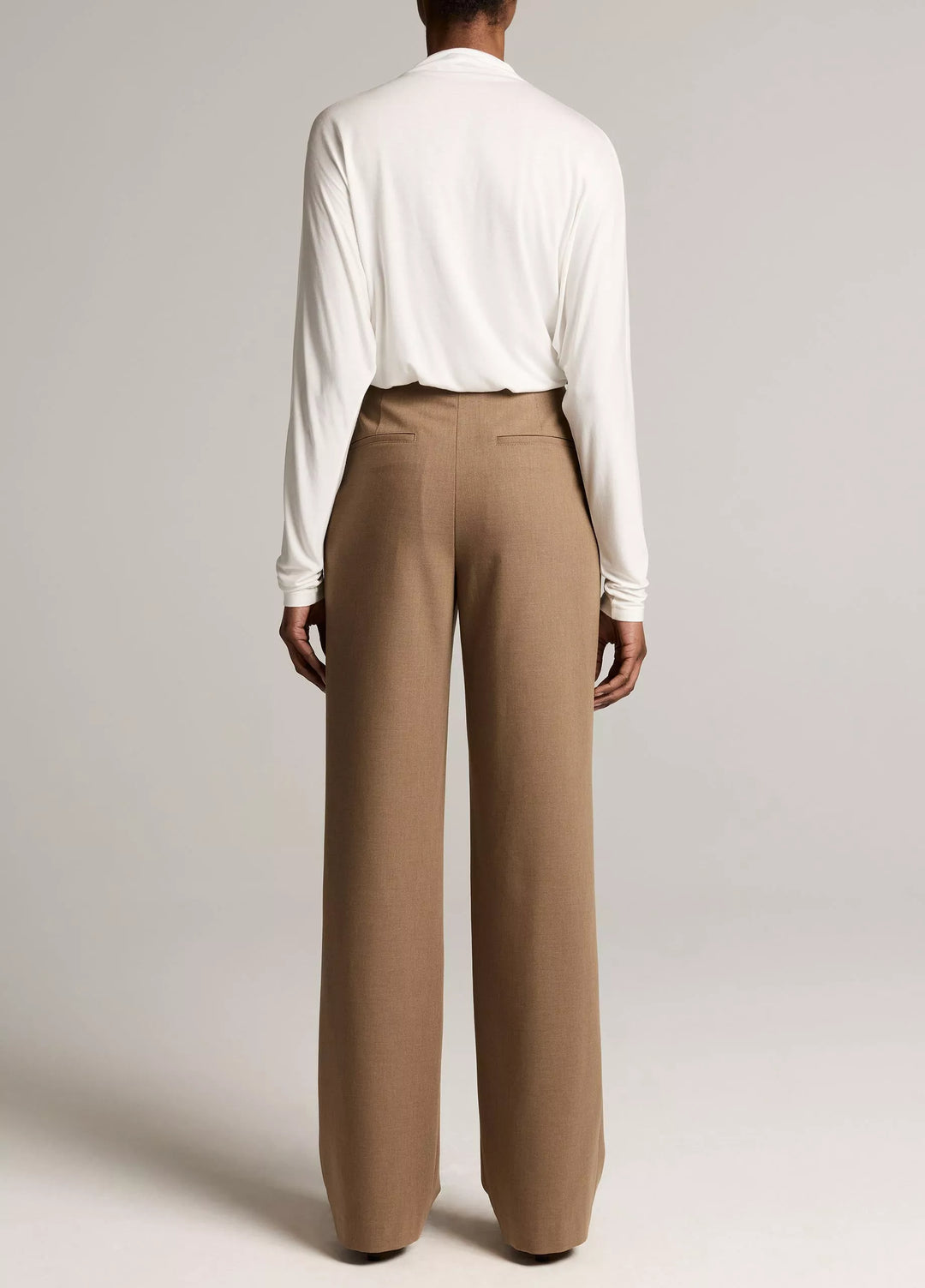 ELSA HIGH RISE STRAIGHT LEG FINE WOOL TROUSER