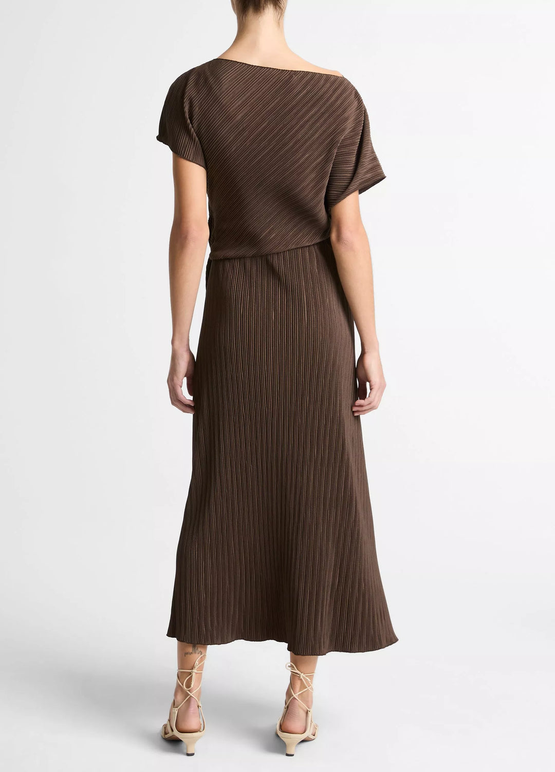 DIRECTIONAL PLEATED TWIST DRESS