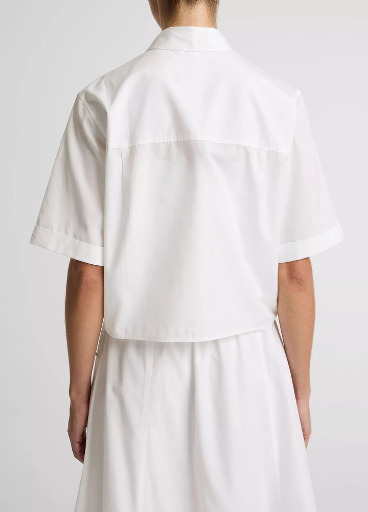SCALLOP DETAIL S/S SHIRT