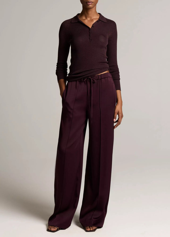 MID RISE TAILORED TRIACETATE DRAWSTRING