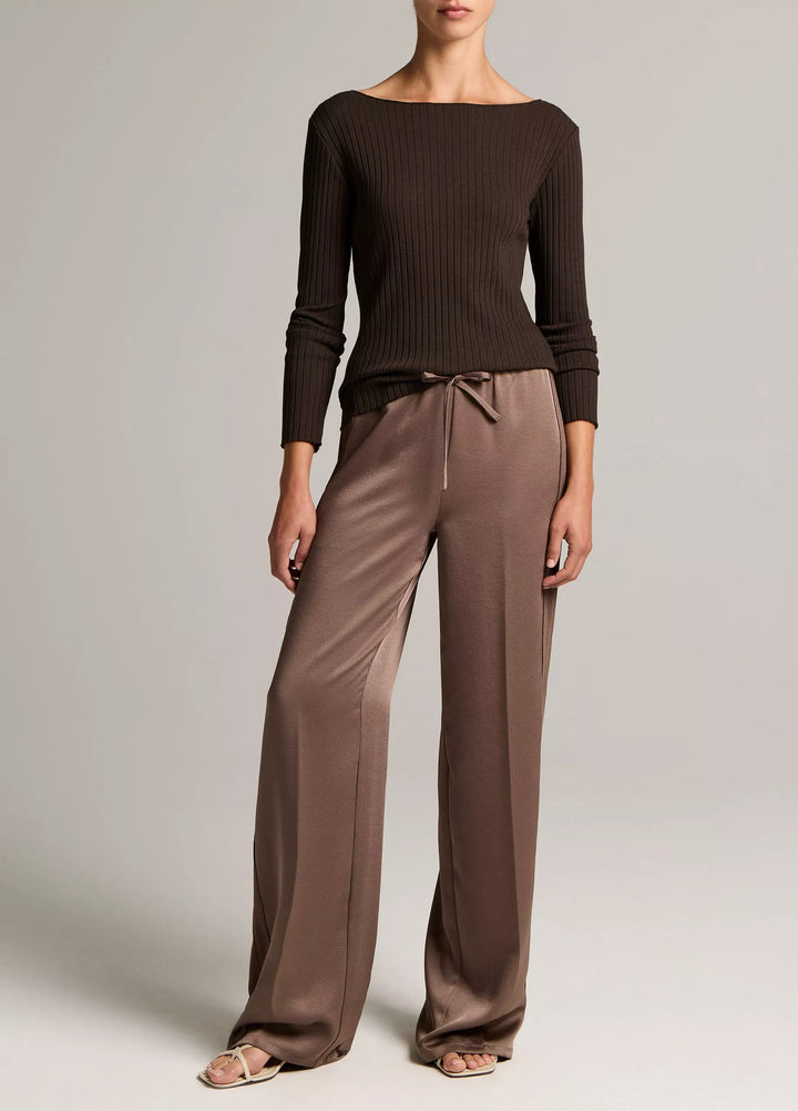 MID WAIST SHINE CREPE PULL ON